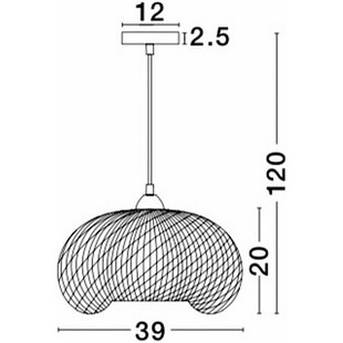 Lampa rattanowa wisząca Boho Tella 39cm - Decolab24