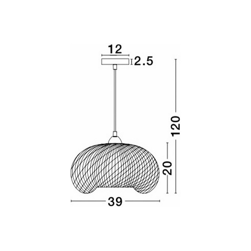 Lampa rattanowa wisząca Boho Tella 39cm - Decolab24