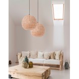 Lampa rattanowa wisząca Ubud 40cm | Styl Boho | Decolab24