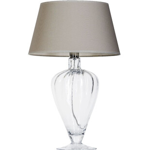 Lampa stołowa szklana Bristol szara 4Concept | Eleganckie oświetlenie