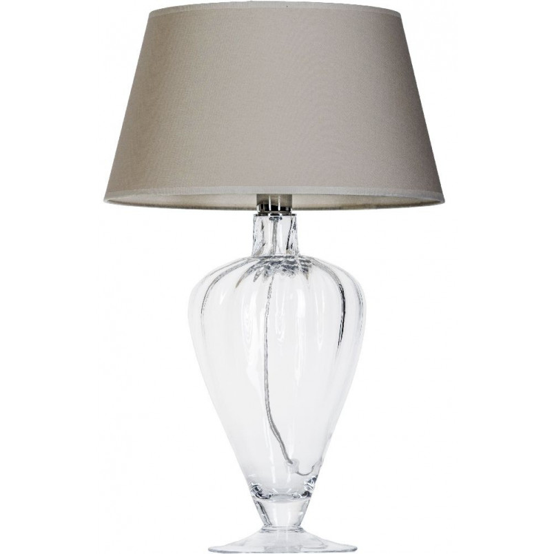 Lampa stołowa szklana Bristol szara 4Concept | Eleganckie oświetlenie