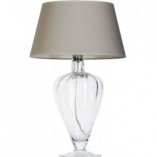 Lampa stołowa szklana Bristol szara 4Concept | Eleganckie oświetlenie