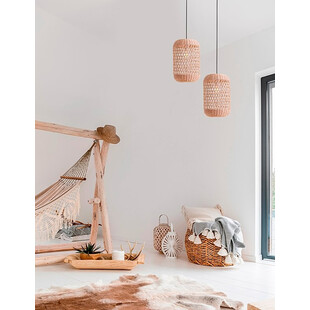 Lampa rattanowa wisząca boho Penida Long | Decolab24