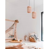 Lampa rattanowa wisząca boho Penida Long | Decolab24