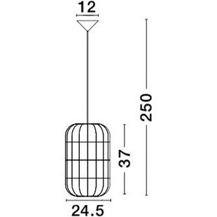 Lampa rattanowa wisząca boho Penida Long | Decolab24