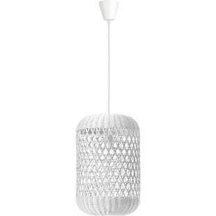 Lampa rattanowa boho Penida Long - Decolab24 | Biała