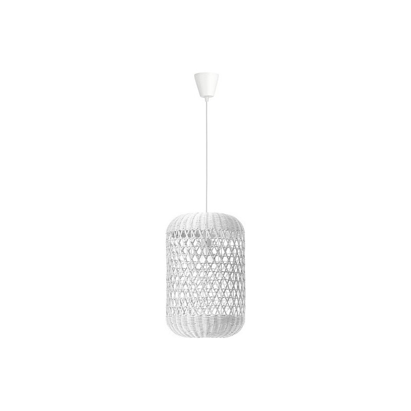 Lampa rattanowa boho Penida Long - Decolab24 | Biała