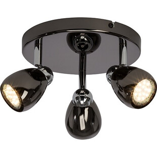 Plafon nowoczesny potrójny Milano III Led Chrom/Czarny Perłowy