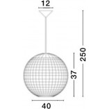 Lampa rattanowa wisząca kula Denpasar 40cm | Decolab24