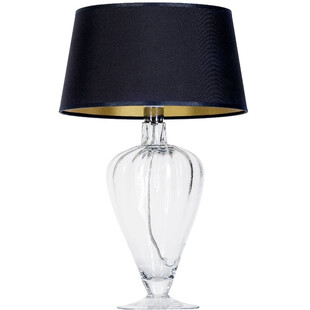 Lampa stołowa szklana Bristol czarna 4Concept | Eleganckie oświetlenie