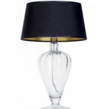 Lampa stołowa szklana Bristol czarna 4Concept | Eleganckie oświetlenie