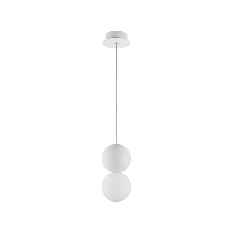 Lampa betonowa wisząca Noon - kula 10cm biała | Decolab24