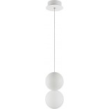 Lampa betonowa wisząca Noon - kula 10cm biała | Decolab24