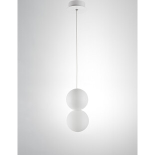 Lampa betonowa wisząca Noon - kula 10cm biała | Decolab24