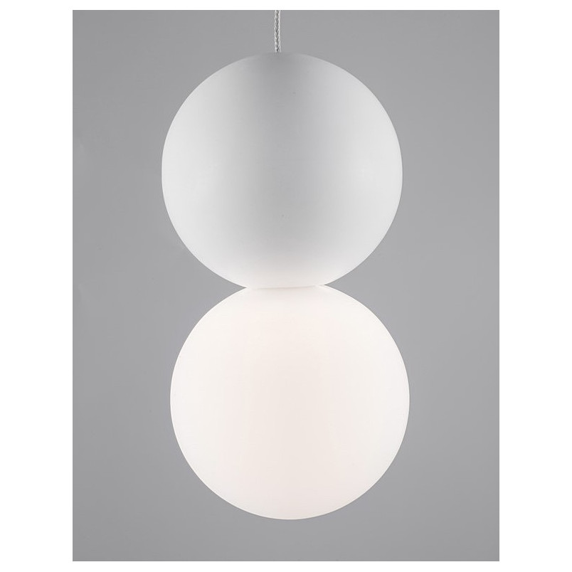 Lampa betonowa wisząca Noon - kula 10cm biała | Decolab24