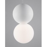 Lampa betonowa wisząca Noon - kula 10cm biała | Decolab24