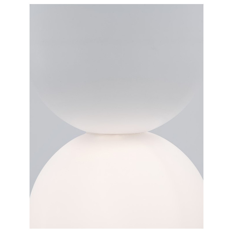 Lampa betonowa wisząca Noon - kula 10cm biała | Decolab24