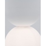 Lampa betonowa wisząca Noon - kula 10cm biała | Decolab24