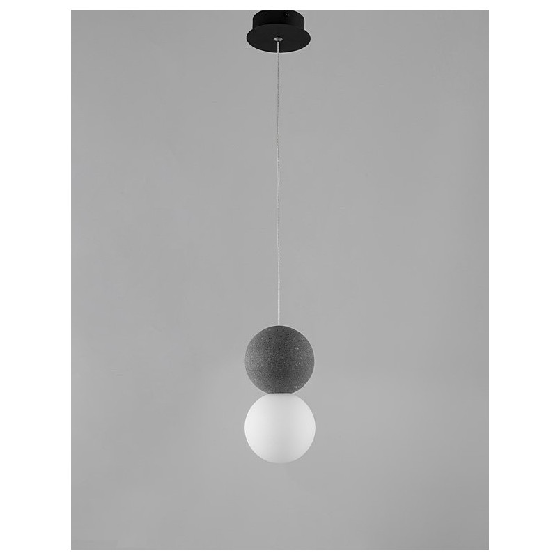 Lampa betonowa wisząca Noon - Kula 10cm | Decolab24