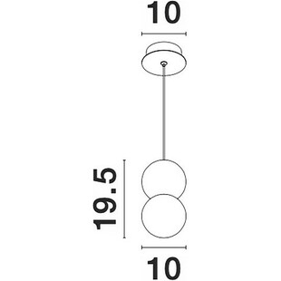 Lampa betonowa wisząca Noon - Kula 10cm | Decolab24