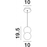Lampa betonowa wisząca Noon - Kula 10cm | Decolab24