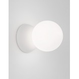 Kinkiet Noon - beton i szkło, biały. Skandynawski design!
