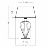Lampa stołowa szklana Bristol | 4Concept - Elegancki design