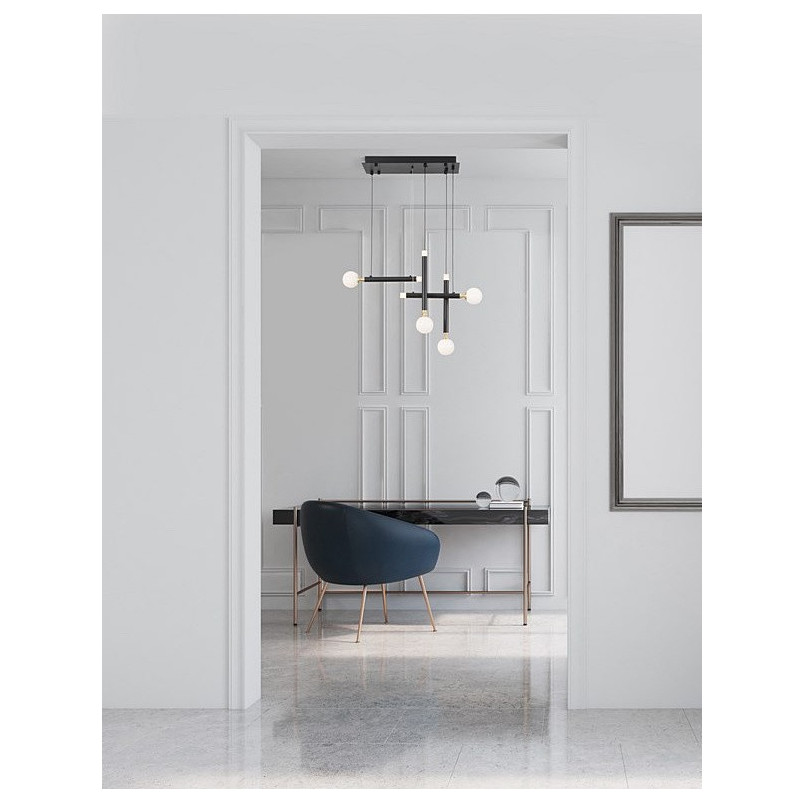 Lampa wisząca LED Reya: Szklane kule, nowoczesny design