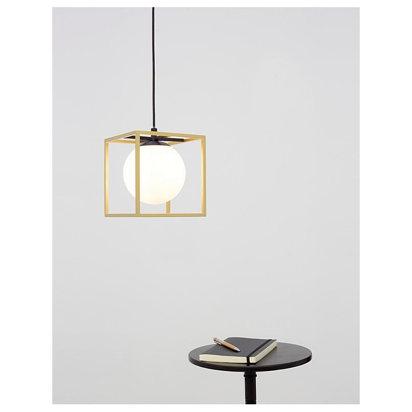 Lampa wisząca Stella: Szklany glamour, mosiądz - Decolab24