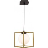 Lampa wisząca Stella: Szklany glamour, mosiądz - Decolab24