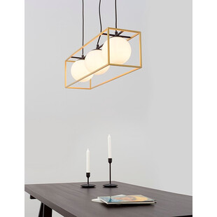 Lampa wisząca Stella III | Szkło, Mosiądz | Decolab24