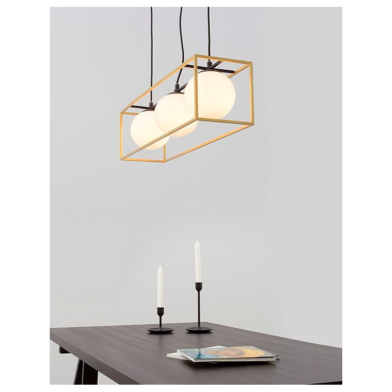Lampa wisząca Stella III | Szkło, Mosiądz | Decolab24