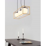 Lampa wisząca Stella III | Szkło, Mosiądz | Decolab24