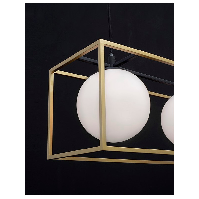 Lampa wisząca Stella III | Szkło, Mosiądz | Decolab24