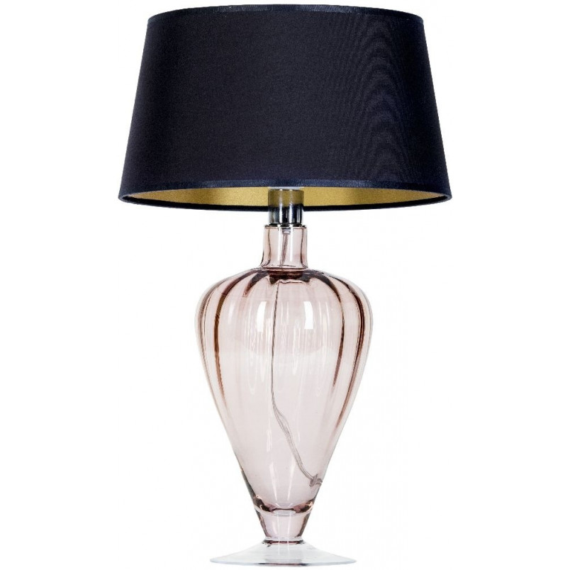 Lampa stołowa Bristol | Szklana, Czarna | 4Concept