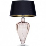 Lampa stołowa Bristol | Szklana, Czarna | 4Concept