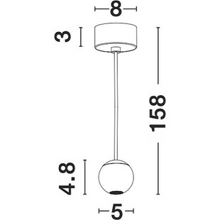 Lampa wisząca kula Besar czarna LED - Decolab24