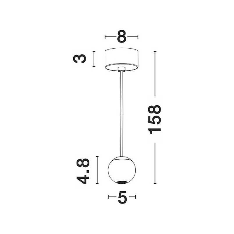 Lampa wisząca kula Besar czarna LED - Decolab24