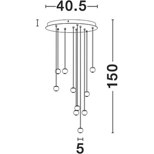 Lampa wisząca LED Kule Besar 40cm czarna | Decolab24