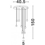 Lampa wisząca LED Kule Besar 40cm czarna | Decolab24