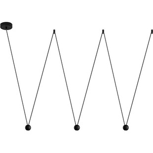 Lampa wisząca Besar 3xLED czarna | Minimalistyczny Design