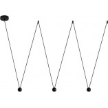 Lampa wisząca Besar 3xLED czarna | Minimalistyczny Design