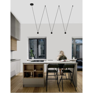 Lampa wisząca Besar 3xLED czarna | Minimalistyczny Design