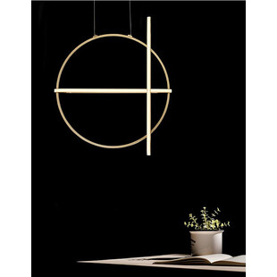 Lampa wisząca Gallo Round LED złota | Glamour i elegancja