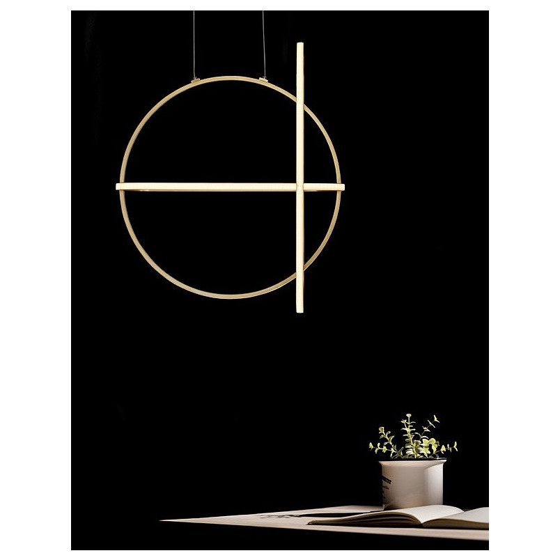 Lampa wisząca Gallo Round LED złota | Glamour i elegancja