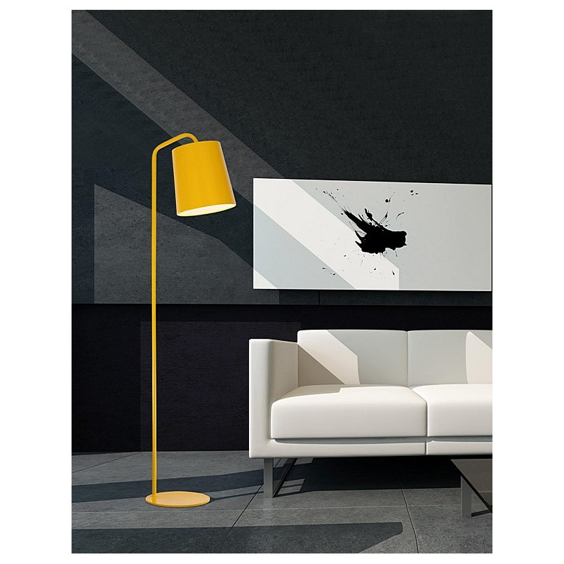 Lampa podłogowa loft żółta Simple | Decolab24