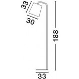 Lampa podłogowa loft żółta Simple | Decolab24