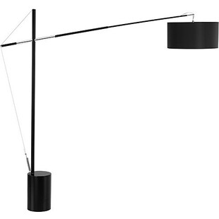 Lampa podłogowa regulowana z abażurem Hellen czarna