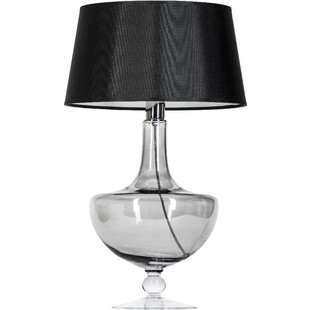 Lampa stołowa Oxford czarna - szklana, glamour | 4Concept