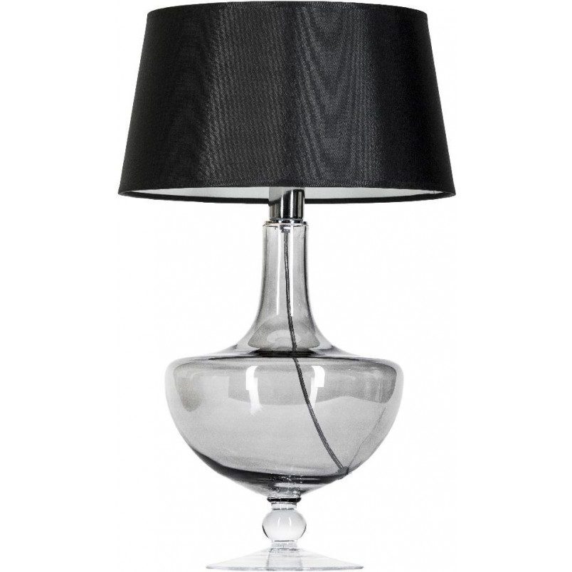 Lampa stołowa Oxford czarna - szklana, glamour | 4Concept